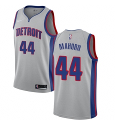 Women's Nike Detroit Pistons #44 Rick Mahorn Swingman Silver NBA Jersey Statement Edition