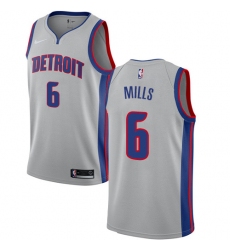 Women's Nike Detroit Pistons #6 Terry Mills Swingman Silver NBA Jersey Statement Edition