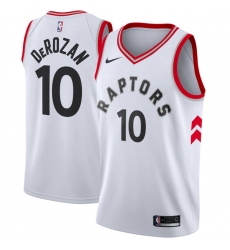 Youth Nike Toronto Raptors #10 DeMar DeRozan Authentic White NBA Jersey - Association Edition
