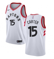 Men's Nike Toronto Raptors #15 Vince Carter Swingman White NBA Jersey - Association Edition