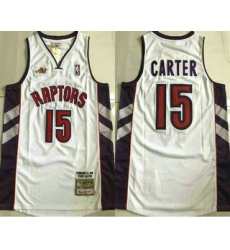 Men's Toronto Raptors #15 Vince Carter White 2000 Hardwood Classics Soul AU Throwback Jersey