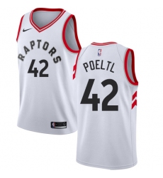 Women's Nike Toronto Raptors #42 Jakob Poeltl Swingman White NBA Jersey - Association Edition