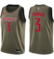 Youth Nike Houston Rockets #3 Steve Francis Swingman Green Salute to Service NBA Jersey