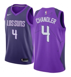 Men's Nike Phoenix Suns #4 Tyson Chandler Swingman Purple NBA Jersey - City Edition