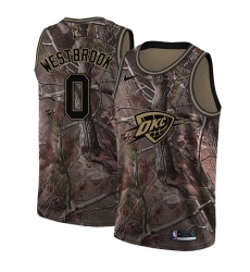 Women's Nike Oklahoma City Thunder #0 Russell Westbrook Swingman Camo Realtree Collection NBA Jersey
