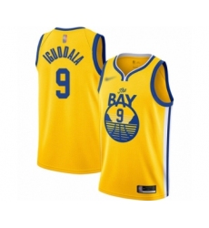 Men's Golden State Warriors #9 Andre Iguodala Authentic Gold Finished Basketball Jersey - Statement Edition