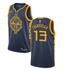 Youth Nike Golden State Warriors #13 Wilt Chamberlain Swingman Navy Blue NBA Jersey - City Edition