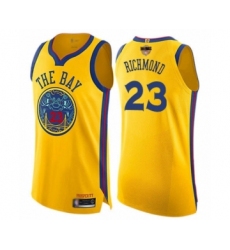 Youth Golden State Warriors #23 Mitch Richmond Swingman Gold 2019 Basketball Finals Bound Basketball Jersey - City Edition