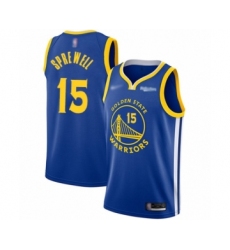 Women's Golden State Warriors #15 Latrell Sprewell Swingman Royal Finished Basketball Jersey - Icon Edition