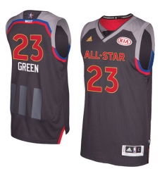 Men's Adidas Golden State Warriors #23 Draymond Green Authentic Charcoal 2017 All Star NBA Jersey