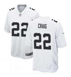 Men's Las Vegas Raiders #22 Roger Craig Nike White Vapor Limited Jersey