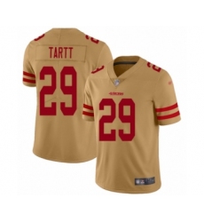 Men's San Francisco 49ers #29 Jaquiski Tartt Limited Gold Inverted Legend Football Jersey