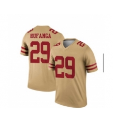 Men's San Francisco 49ers #29 Talanoa Hufanga Gold Inverted Legend Jersey