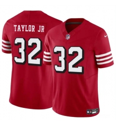 Men's San Francisco 49ers #32 Patrick Taylor Jr New Red 2024 F.U.S.E. Vapor Untouchable Limited Stitched Football Jersey