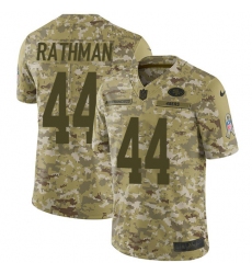 Men's Nike San Francisco 49ers #44 Tom Rathman Limited Camo 2018 Salute to Service NFL Jersey
