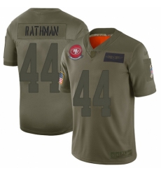 Men's San Francisco 49ers #44 Tom Rathman Limited Camo 2019 Salute to Service Football Jersey