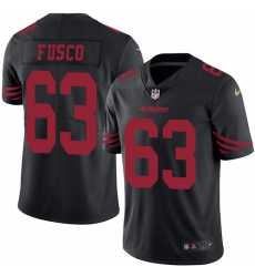 Youth Nike San Francisco 49ers #63 Brandon Fusco Limited Black Rush Vapor Untouchable NFL Jersey