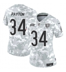 Women's Chicago Bears #34 Walter Payton 2024 F.U.S.E Arctic Camo Salute To Service Limited Stitched Football Jersey(Run Small)