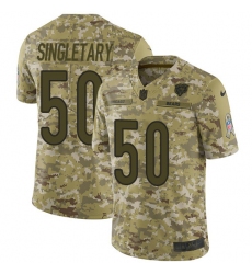 Men's Nike Chicago Bears #50 Mike Singletary Limited Camo 2018 Salute to Service NFL Jersey