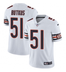 Men's Nike Chicago Bears #51 Dick Butkus White Vapor Untouchable Limited Player NFL Jersey