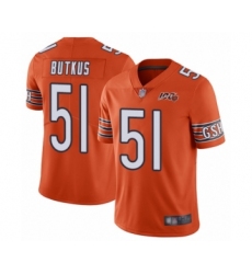 Youth Chicago Bears #51 Dick Butkus Orange Alternate 100th Season Limited Football Jersey