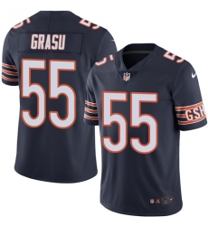 Youth Nike Chicago Bears #55 Hroniss Grasu Navy Blue Team Color Vapor Untouchable Limited Player NFL Jersey