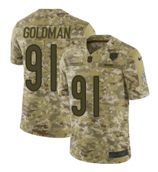Youth Nike Chicago Bears #91 Eddie Goldman Limited Camo 2018 Salute to Service NFL Jersey
