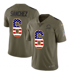 Youth Nike Chicago Bears #6 Mark Sanchez Limited Olive/USA Flag Salute to Service NFL Jersey