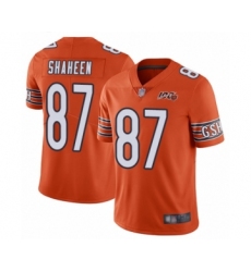 Youth Chicago Bears #87 Adam Shaheen Orange Alternate 100th Season Limited Football Jersey