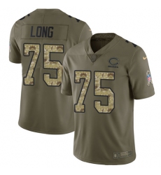 Men's Nike Chicago Bears #75 Kyle Long Limited Olive/Camo Salute to Service NFL Jersey