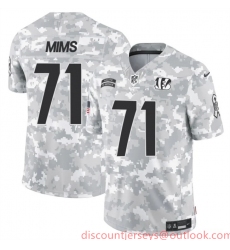 Men's Cincinnati Bengals #71 Amarius Mims 2024 F.U.S.E Arctic Camo Salute To Service Limited Stitched Football Jersey