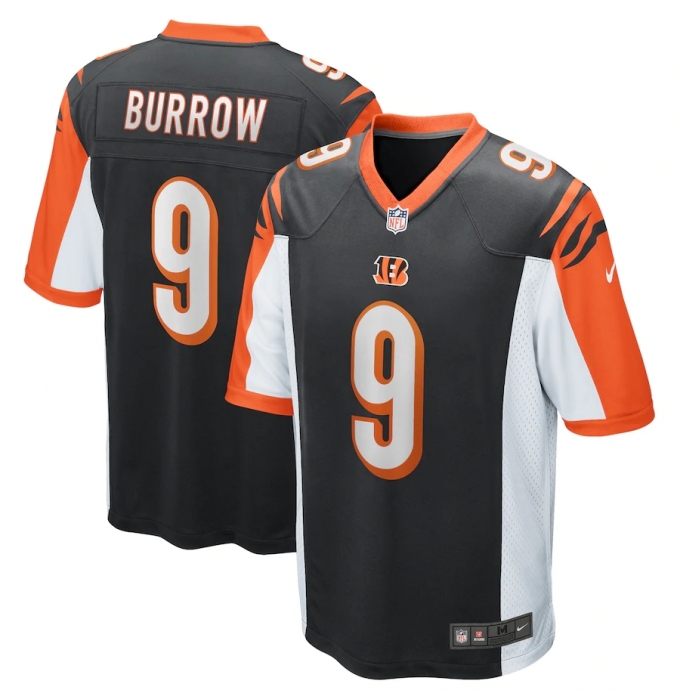 Men's Cincinnati Bengals #9 Joe Burrow Nike Black 2020 NFL Draft First Round Pick Game Jersey.webp