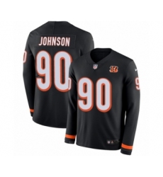 Men's Nike Cincinnati Bengals #90 Michael Johnson Limited Black Therma Long Sleeve NFL Jersey
