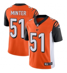Youth Nike Cincinnati Bengals #51 Kevin Minter Vapor Untouchable Limited Orange Alternate NFL Jersey