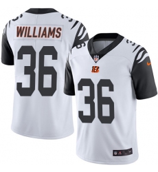 Men's Nike Cincinnati Bengals #36 Shawn Williams Elite White Rush Vapor Untouchable NFL Jersey