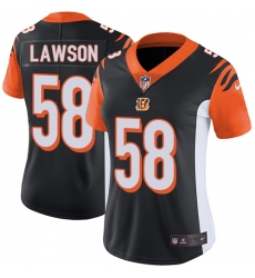 Women's Nike Cincinnati Bengals #58 Carl Lawson Vapor Untouchable Limited Black Team Color NFL Jersey