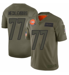 Women's Denver Broncos #77 Karl Mecklenburg Limited Camo 2019 Salute to Service Football Jersey