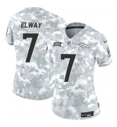 Women's Denver Broncos #7 John Elway 2024 F.U.S.E Arctic Camo Salute To Service Limited Stitched Jersey(Run Small)