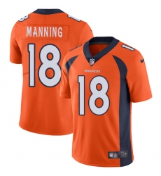 Youth Nike Denver Broncos #18 Peyton Manning Orange Team Color Vapor Untouchable Limited Player NFL Jersey