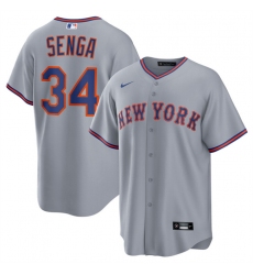 Men's New York Mets #34 Kodai Senga Gray 2025 Limited Stitched Baseball Jersey