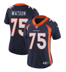 Women's Nike Denver Broncos #75 Menelik Watson Navy Blue Alternate Vapor Untouchable Limited Player NFL Jersey