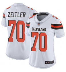 Women's Nike Cleveland Browns #70 Kevin Zeitler White Vapor Untouchable Limited Player NFL Jersey