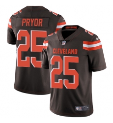 Men's Nike Cleveland Browns #25 Calvin Pryor Brown Team Color Vapor Untouchable Limited Player NFL Jersey