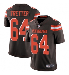 Men's Nike Cleveland Browns #64 JC Tretter Brown Team Color Vapor Untouchable Limited Player NFL Jersey