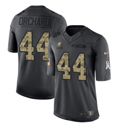 Youth Nike Cleveland Browns #44 Nate Orchard Limited Black 2016 Salute to Service NFL Jersey