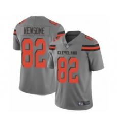 Youth Cleveland Browns #82 Ozzie Newsome Limited Gray Inverted Legend Football Jersey