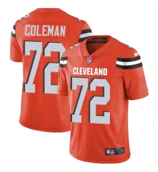Men's Nike Cleveland Browns #72 Shon Coleman Orange Alternate Vapor Untouchable Limited Player NFL Jersey