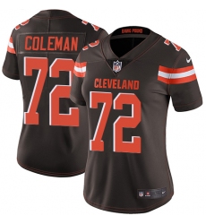 Women's Nike Cleveland Browns #72 Shon Coleman Brown Team Color Vapor Untouchable Limited Player NFL Jersey