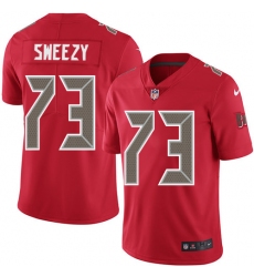 Youth Nike Tampa Bay Buccaneers #73 J. R. Sweezy Limited Red Rush Vapor Untouchable NFL Jersey