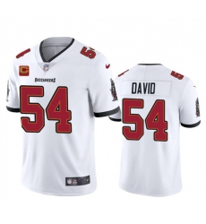 Men's Tampa Bay Buccaneers #54 Lavonte David White 2024 With 4-Star C Vapor Limited Football Stitched Jersey